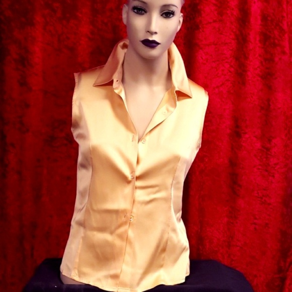 Piazza Sempione Gold Sleeveless Top